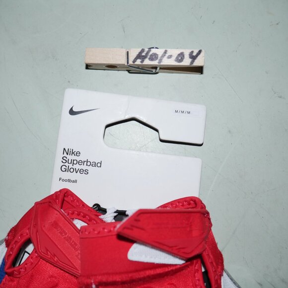 Nike Superbad 6.0 Padded Football Gloves Size M Red White Blue USA NWT - Picture 6 of 7